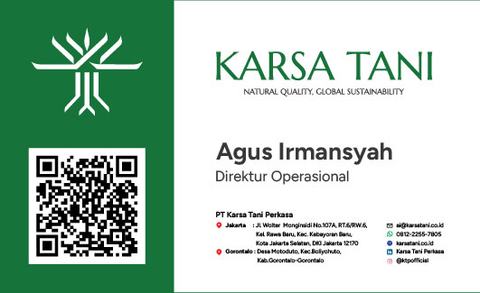 Business card, back